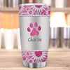 Dog Mom Metal Pattern Personalized Tumbler