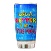 Doll Couple Lying On The Pool Personalized Tumbler