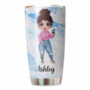 Doll Girl Cartoon Character Birthday Gift Personalized Tumbler