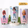 Doll Girl Cartoon Character Birthday Gift Personalized Tumbler