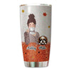 Fall Season Dog Mom Personalized Tumbler