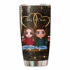 Galaxy Doll Couple Sitting Gift For Him For Her Personalized Tumbler