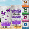 Grandma Butterflies Sparking Personalized Tumbler