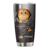 Metal Scratch Cats Personalized Tumbler