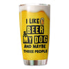 Old Man Beer Dog Personalized Tumbler