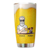 Old Man Beer Dog Personalized Tumbler