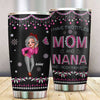 Rock Two Titles Mom Grandma Diamond Pattern Personalized Tumbler