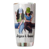 Selfie Besties Blue And Green Personalized Tumbler