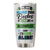 Selfie Besties Blue And Green Personalized Tumbler