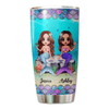 Sisters By Heart Mermaid Besties Personalized Tumbler