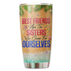 Summer Doll Besties Sunbathing At The Beach Personalized Tumbler