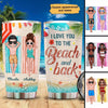 Summer Doll Couple Sunbathing Personalized Tumbler