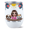 Summer Doll Woman Life Is Better With A Dog Personalized Wine Tumbler