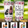 Sunflower Floral Dog Mom Personalized Tumbler