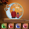 Grandma Grandkids Blue Moon Hearts Personalized Acrylic Custom Shape LED Night Light