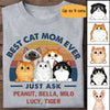 Best Cat Mom Fluffy Cat Retro Personalized Shirt