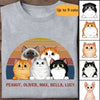 Fluffy Cat Retro Personalized Shirt - Gift For Cat Lovers