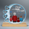 Grandma Grandkids Blue Moon Hearts Personalized Acrylic Custom Shape LED Night Light