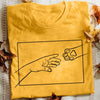 Cat Mom Simple Outline Hand Paw Gift For Cat Lover Shirt