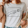 Cat Mom Simple Outline Hand Paw Gift For Cat Lover Shirt