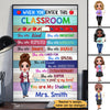 Doll Teacher Colorful Classroom Welcome Personalized Vertical Poster