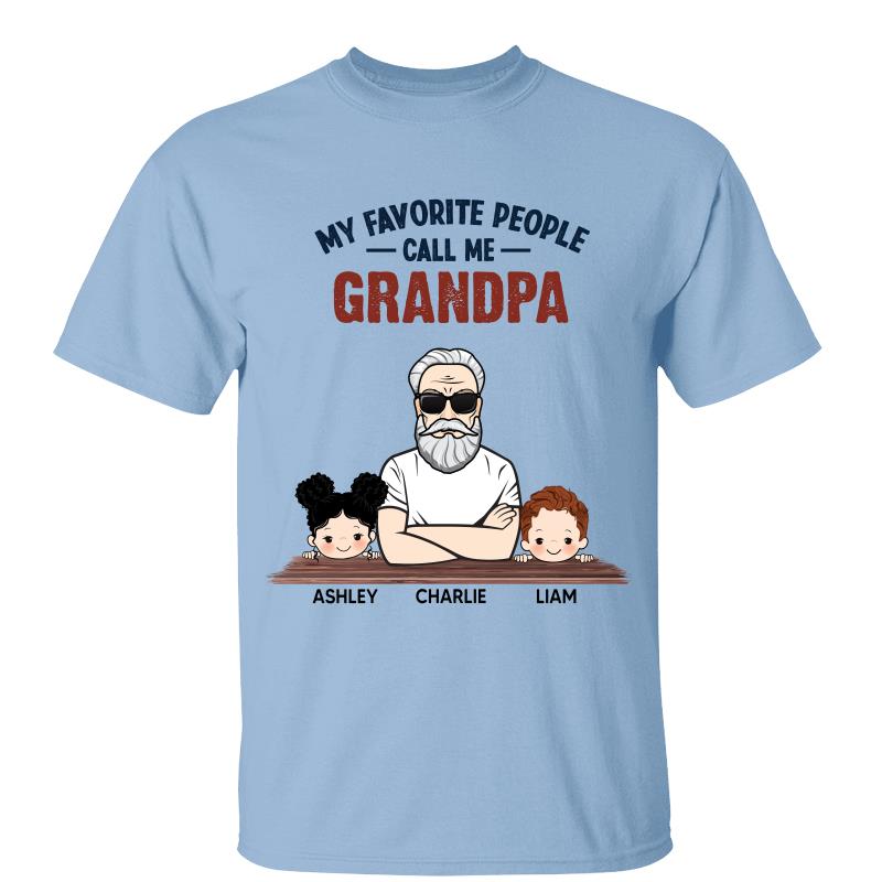 Personalized Grandpa Shirt, Grandpa Shirt for Men, My Favorite
