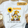 Greatest Blessings Grandma Sunflower Gnome Personalized Shirt