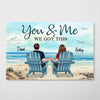 Back View Couple Sitting Beach Landscape You & Me We Got This Personalized Horizontal Poster