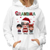 Christmas Pattern Grandma And Grandkids Personalized Shirt