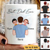 Dad Carrying Kids On Shoulder Gift Personalized Mug