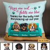 Dogs Thanks For Picking Poop Dog Mom Personalized Pillow (Insert Included)