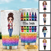 Doll Teacher Crayon Galaxy Personalized Tumbler