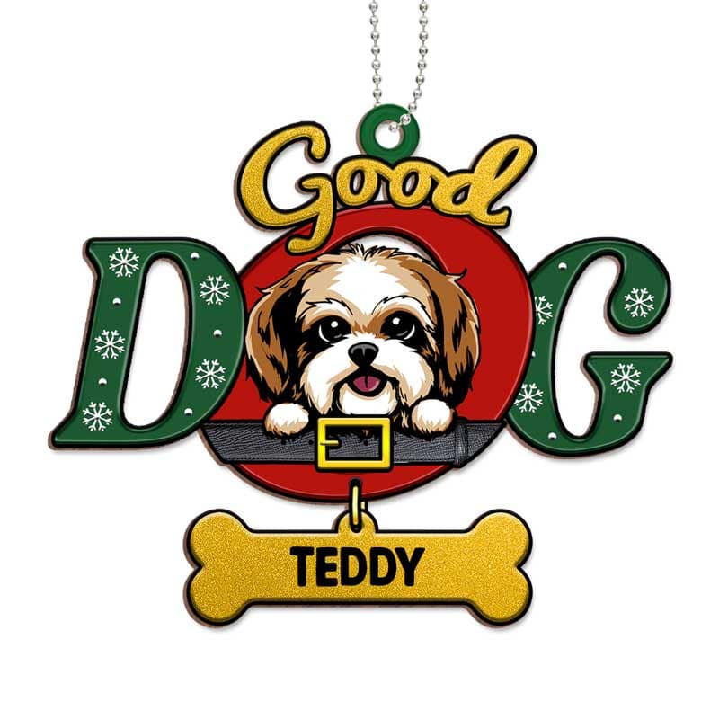 Personalized Boykin Spaniel Dog On Red Truck Ornament