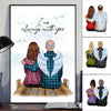 Dad Always With Daughter Memorial Personalized Vertical Poster