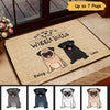 Hope You Like Pugs Personalized Doormat