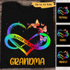 Colorful Mom Grandma Heart Infinity Personalized Shirt