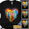 Grandma Melting Colorful Heart Personalized Shirt (Ver 15-30)