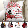 Couple Valentine Car And Tree Personalized Pillow (Insert Included)