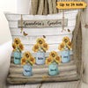 Grandma's Garden Sunflower Vase Personalized Pillow (Insert Included)