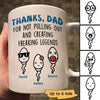 Thanks Dad For Not Pulling Out Little Cute Kids Funny Father's Day Gift For Dad Personalized Mug