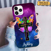 Colorful Cross Christ Personalized Phone Case