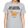 80% Cotton 20% Dog Hair Walking Dogs Personalized Shirt