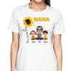Sunflower Doll Grandma And Grandkids Sitting Personalized Shirt