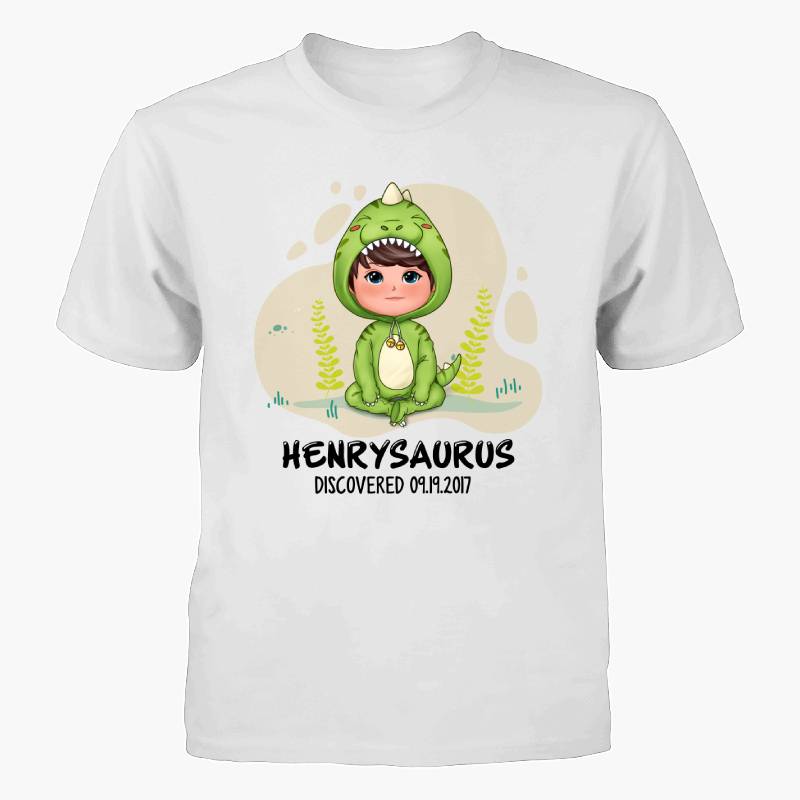 Cute Dinosaur Discovered Costume Doll Kid Personalized Youth Shirt