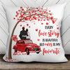 Couple Valentine Car And Tree Personalized Pillow (Insert Included)