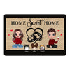 Doll Couple Heart Rings Kids Dogs Cats Personalized Doormat