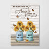 Sunflower Vases Angels Among Us Memorial Personalized Vertical Poster