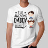 This Awesome Daddy Grandpa Belongs To Kids Personalized Shirt