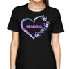 Mom Grandma Colorful Heart Hand Print Personalized Shirt