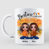 Fall Season Doll Best Friends Besties Sitting Personalized Mug